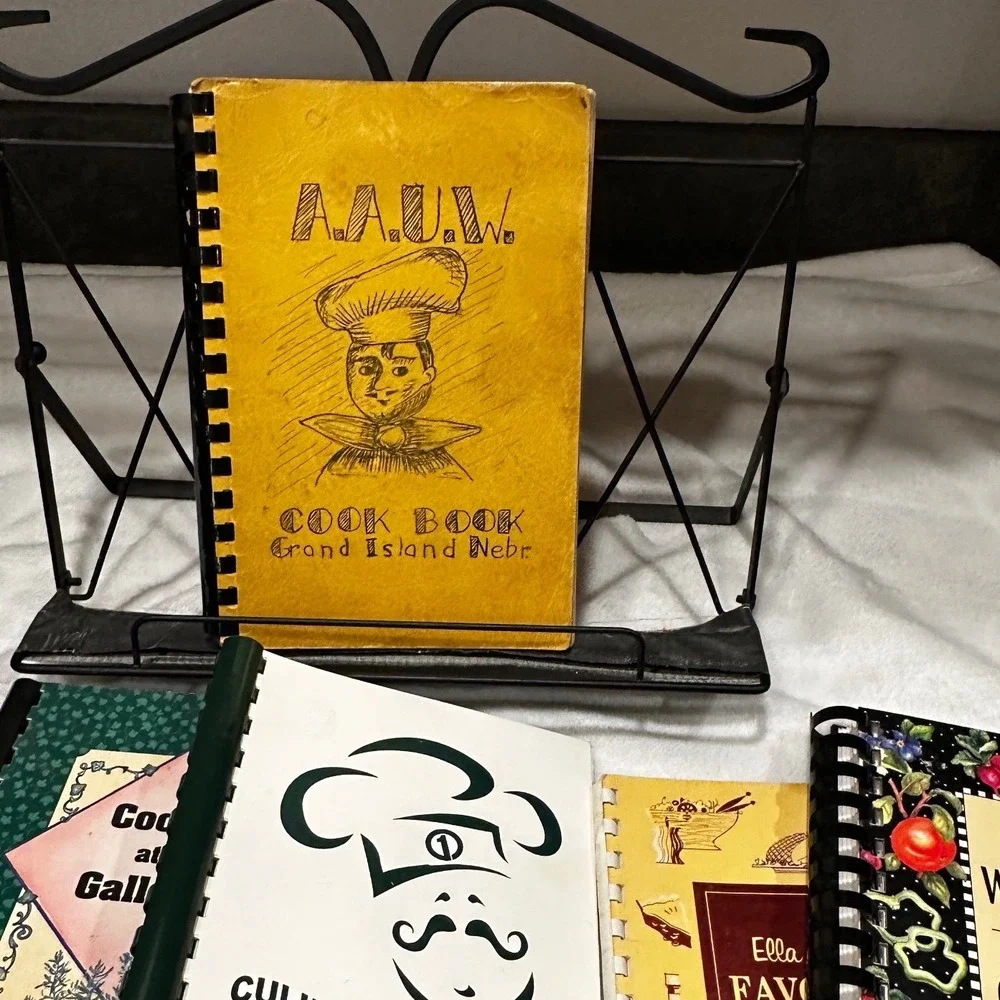 Morris Press Vintage Community Cookbooks Lot of 6 Spiral Bound‎ 1965-2000 Good